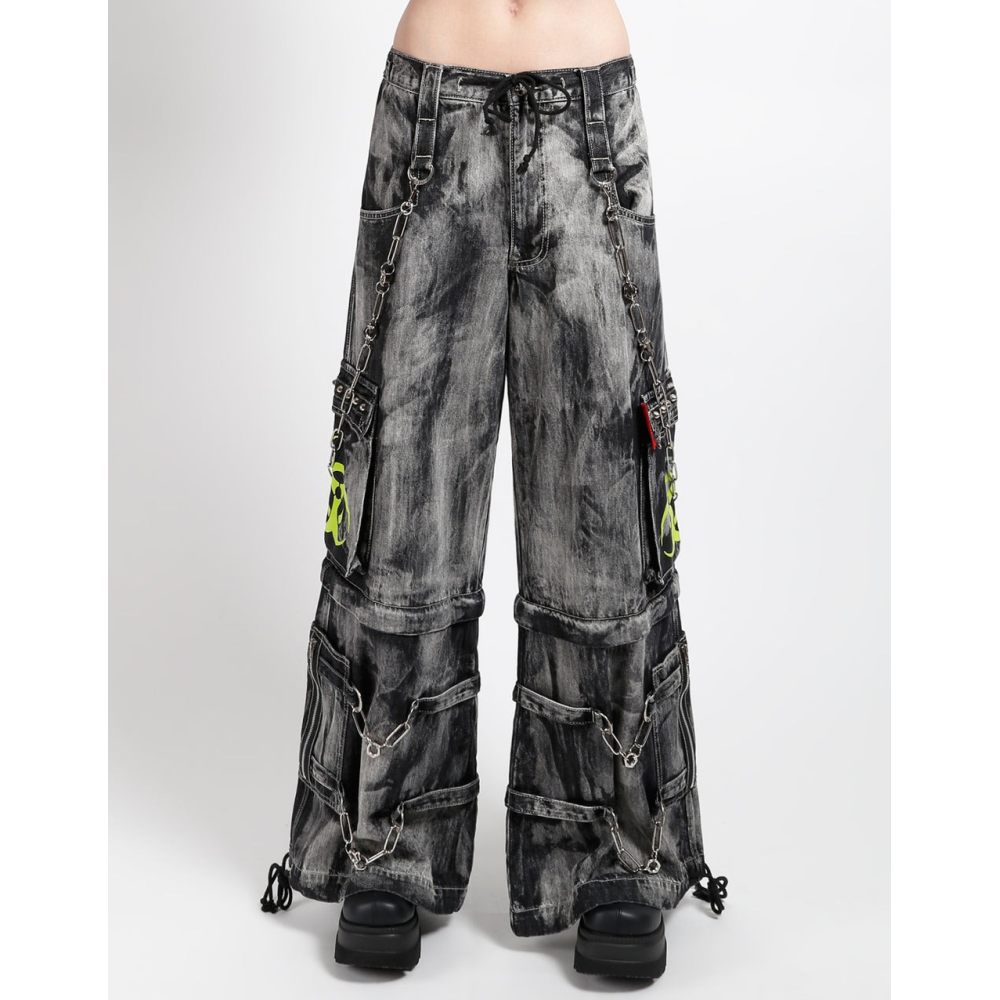 Tripp NYC - Biohazard Denim Storm Wash Weite Hose - Schwarz